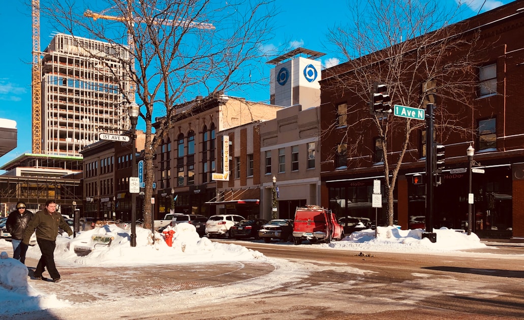 city during winter and day