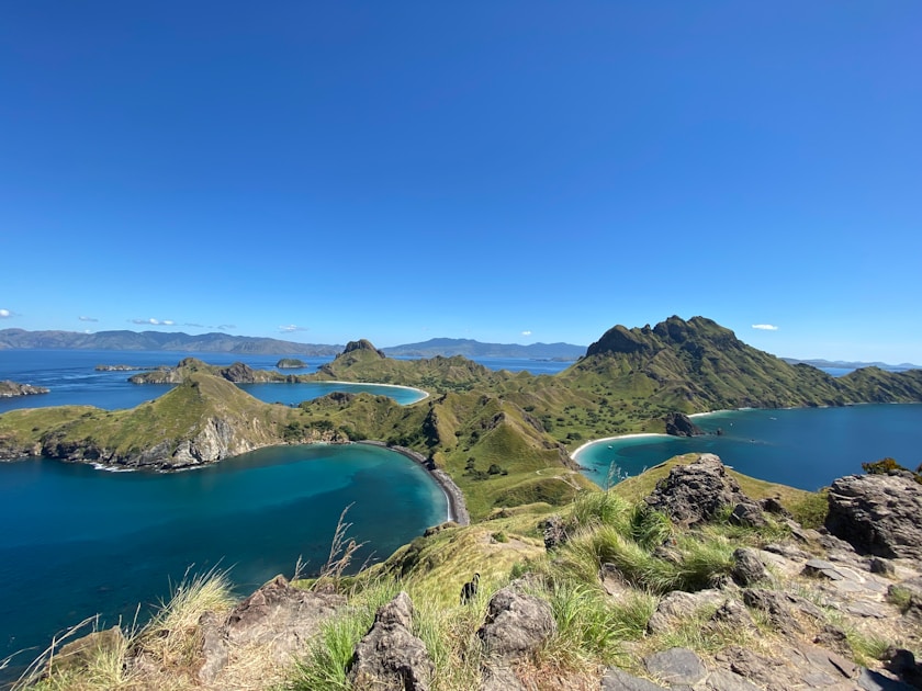 blue body of water near green grass field during daytime